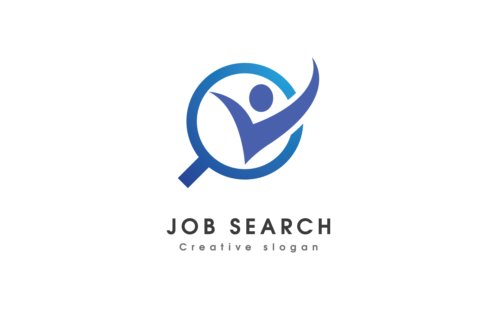 Job search vector flat design template Logo Template