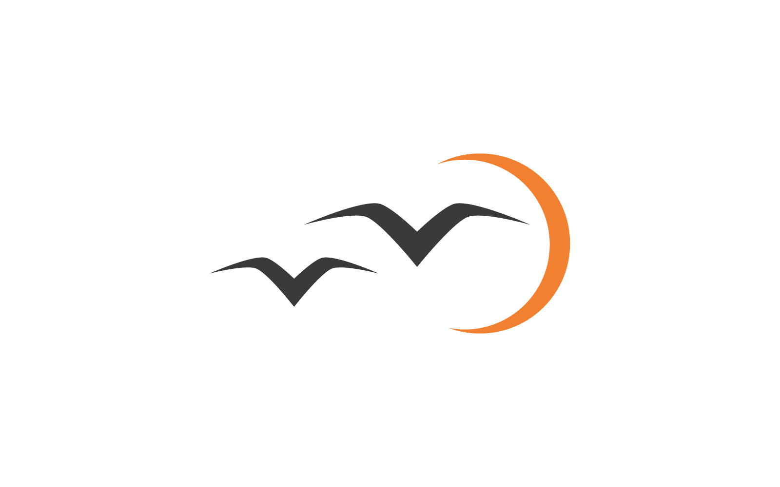 Modelo de vetor de ilustração de logotipo de gaivota