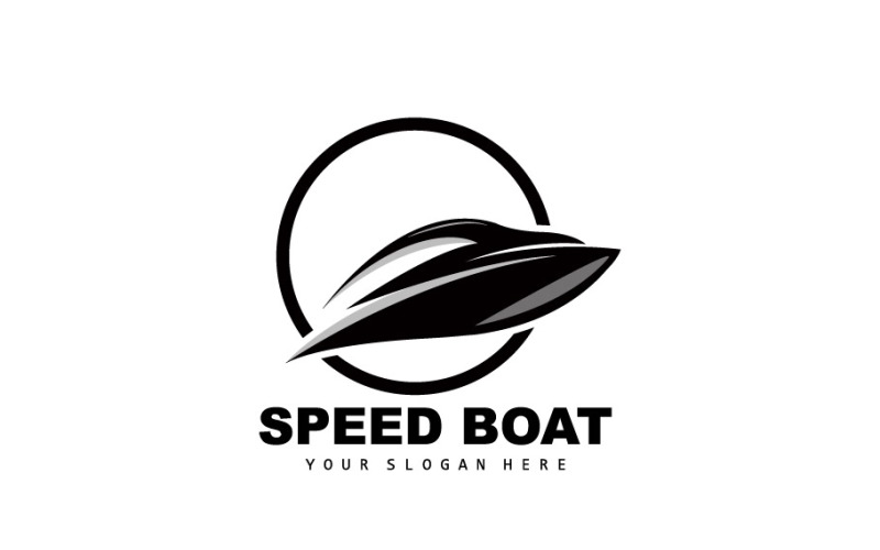 Speedboat logo vector sea ship design V20 Logo Template