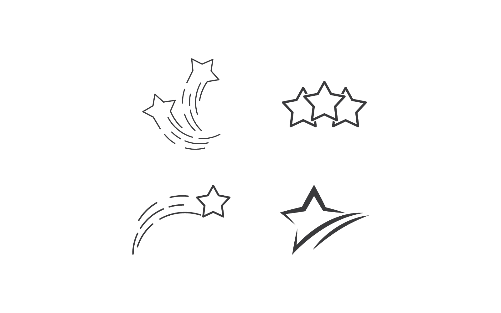 Star Logo ícone ilustração vetor modelo design plano