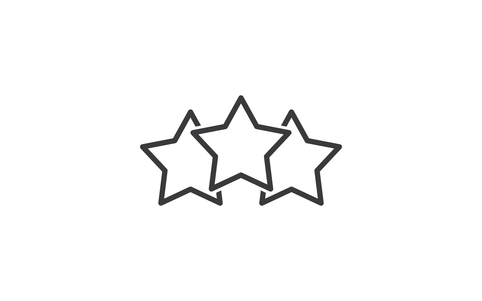 Stern-Logo, flacher Design-Symbol-Illustrationsvektor
