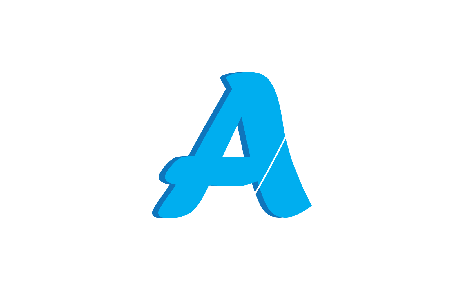 Un modello di logo dal design piatto con lettera iniziale