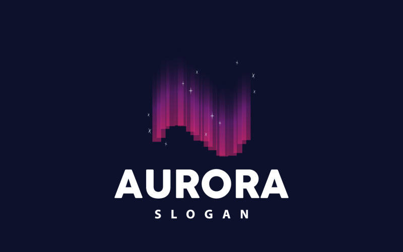 Aurora Light Wave Sky View LogoV12 Logo Template