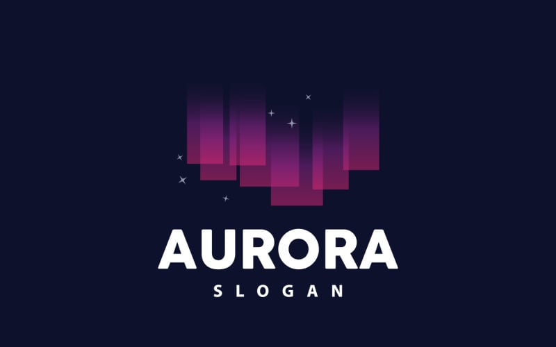Aurora Light Wave Sky View LogoV1 Logo Template