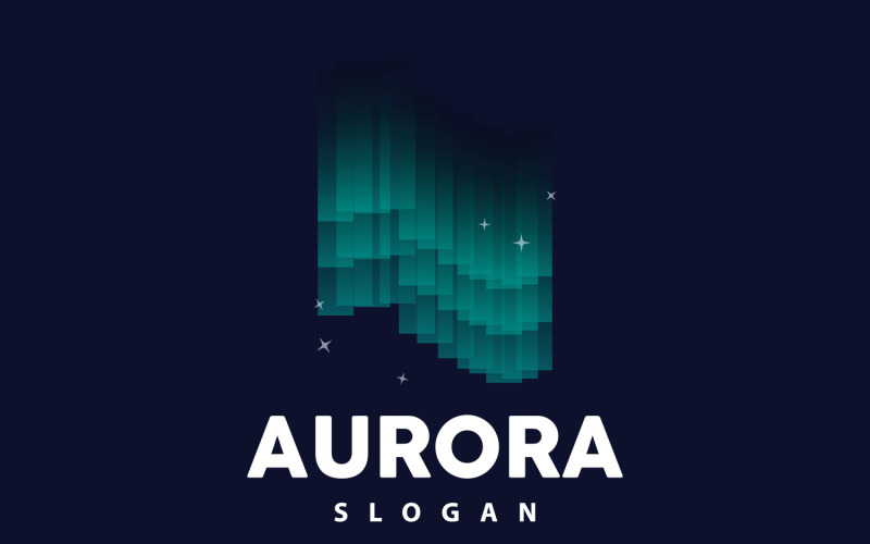 Aurora Light Wave Sky View LogoV21 Logo Template