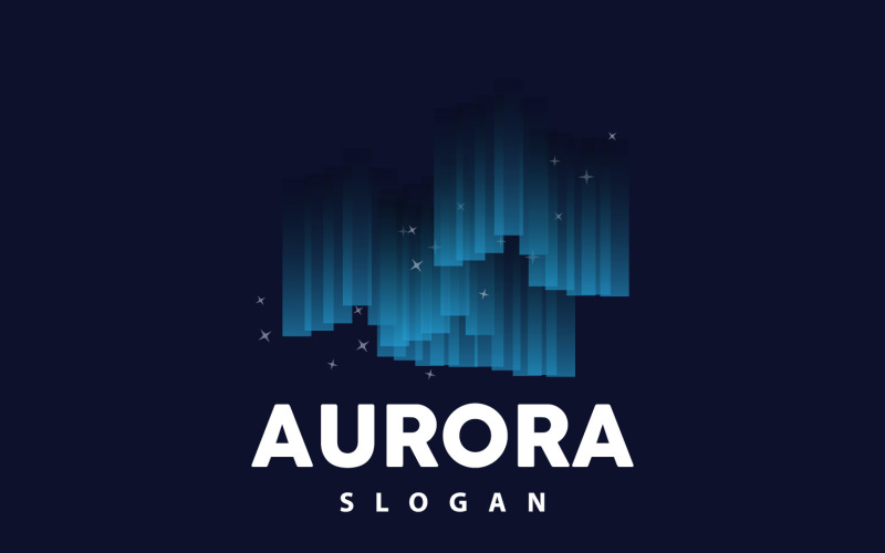 Aurora Light Wave Sky View LogoV27 Logo Template