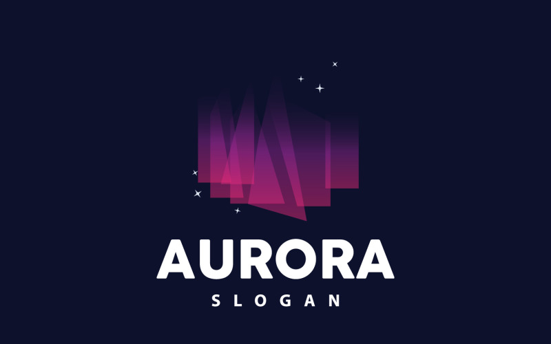 Aurora Light Wave Sky View LogoV4 Logo Template