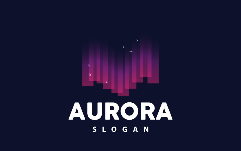 Aurora Light Wave Sky View LogoV8 Logo Template