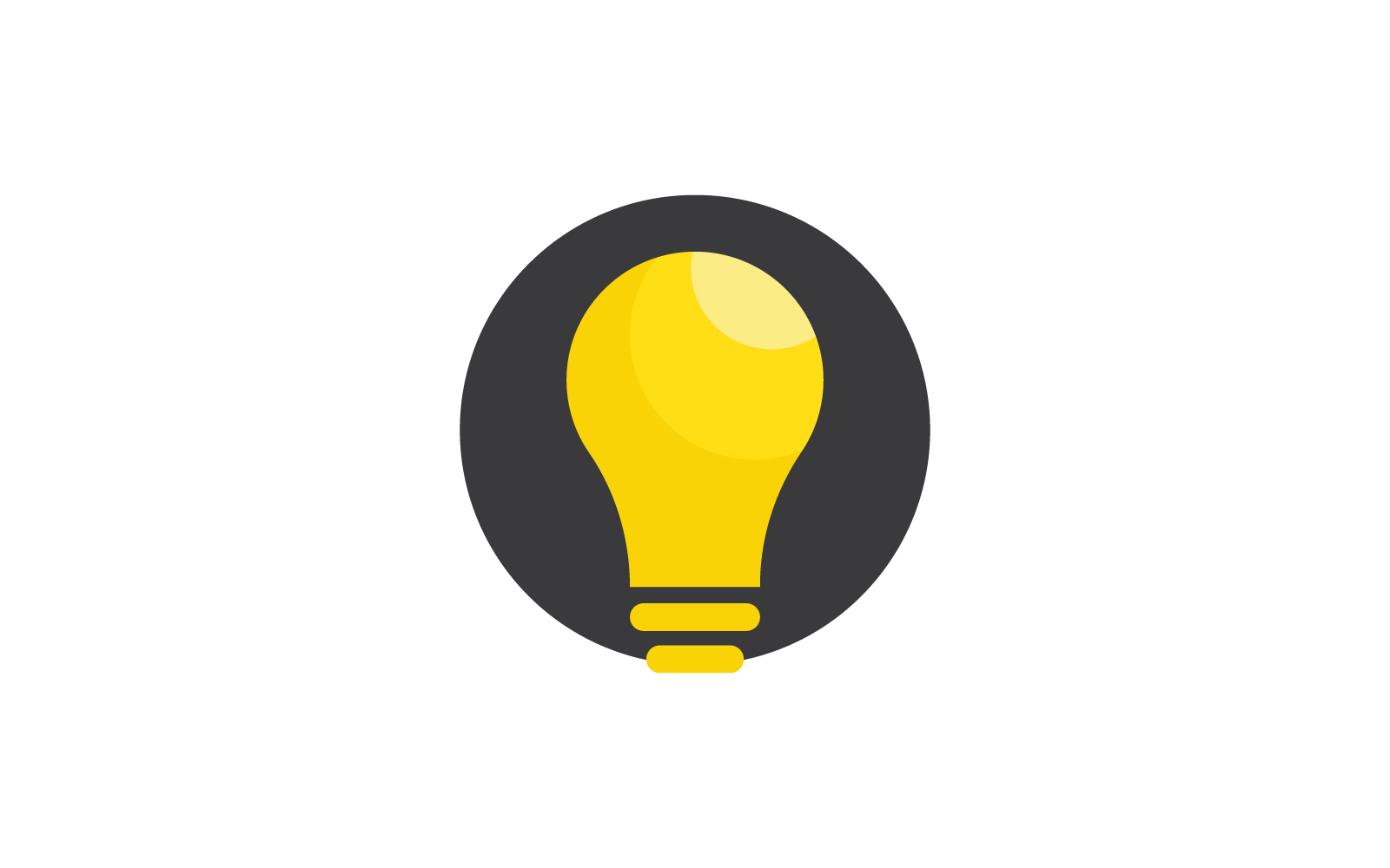 Bombilla tecnología ilustración icono vector logo diseño plano