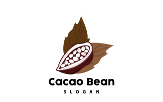 Cacao Bean Logo Premium Design VintageV13