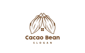 Cacao Bean Logo Premium Design VintageV15
