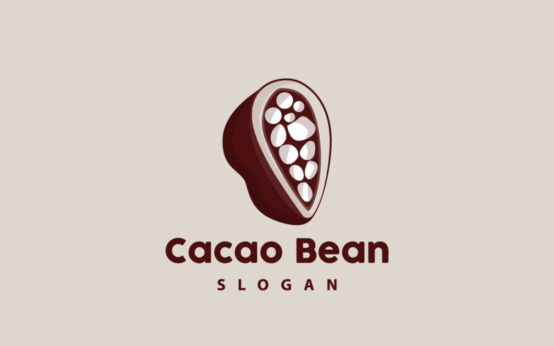 Cacao Bean Logo Premium Design VintageV5 Logo Template
