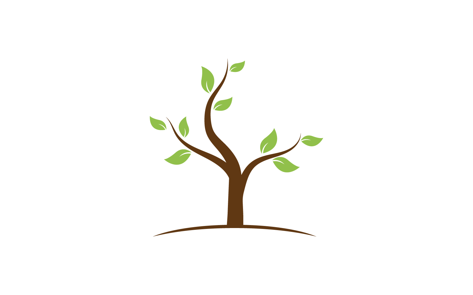 Design de logotipo vetorial de modelo de ilustração de natureza de árvore