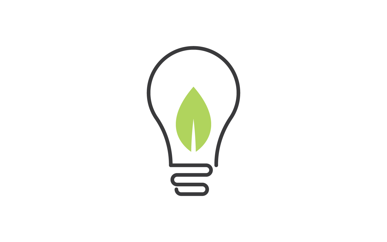 Diseño de vector de ilustración de logotipo de naturaleza de bombilla ecológica