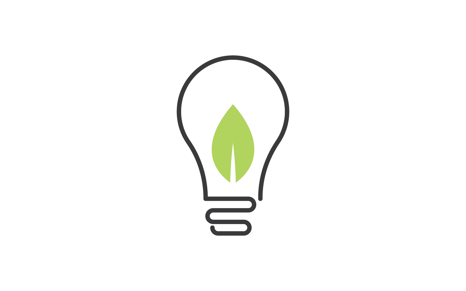 Eco glödlampa natur logotyp illustration vektor design