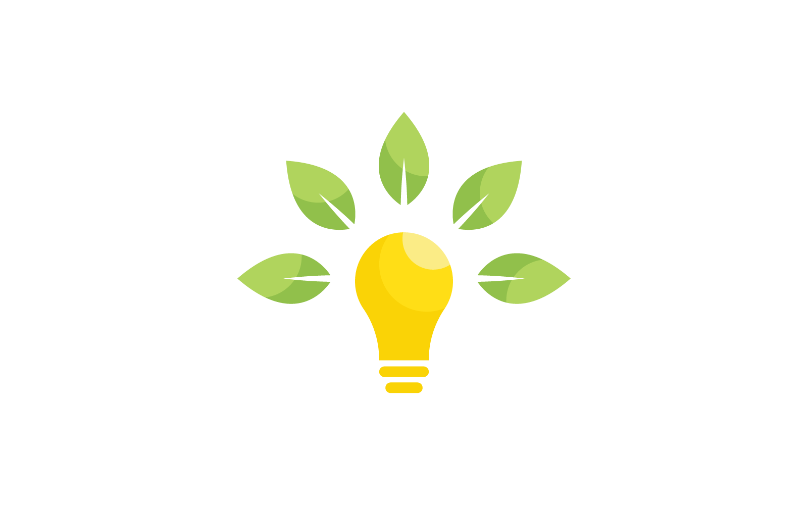 Eco light bulb illustration nature logo vector design