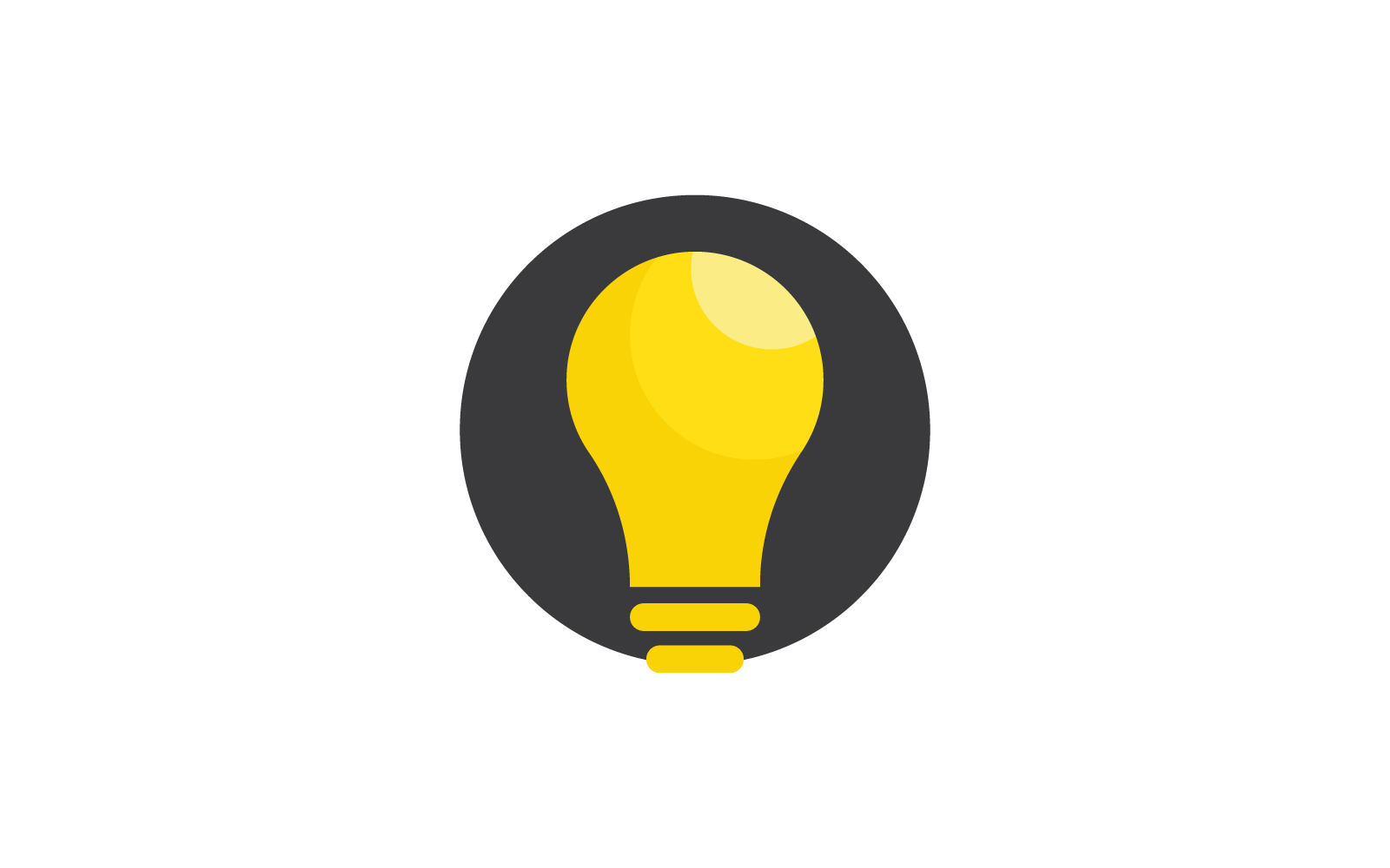 La tecnologia della lampadina illustrazione icona logo vettoriale design piatto