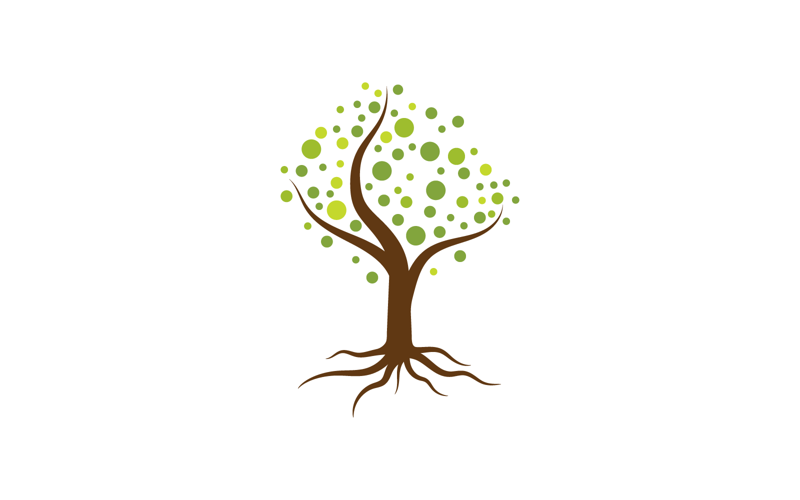 Plantilla de ilustración de logotipo de diseño de naturaleza de árbol