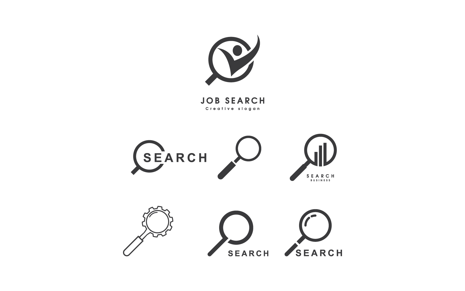 Search engine illustration logo vector template