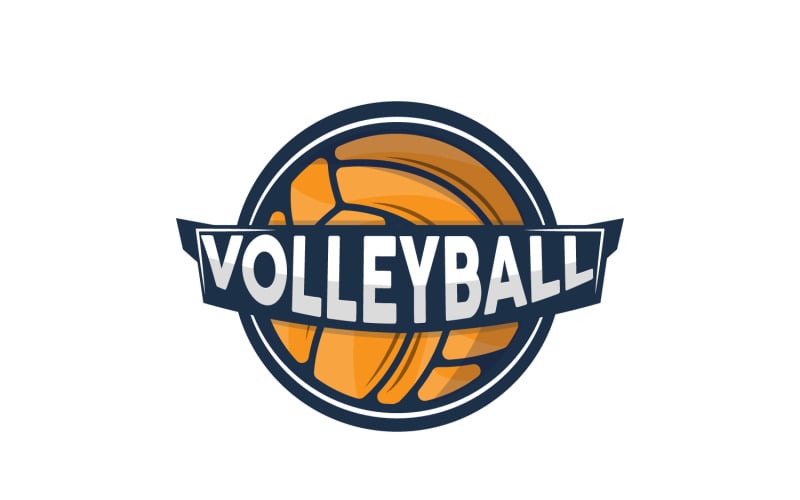 Volleyball Logo Sport Simple Design IllustrationV3 Logo Template
