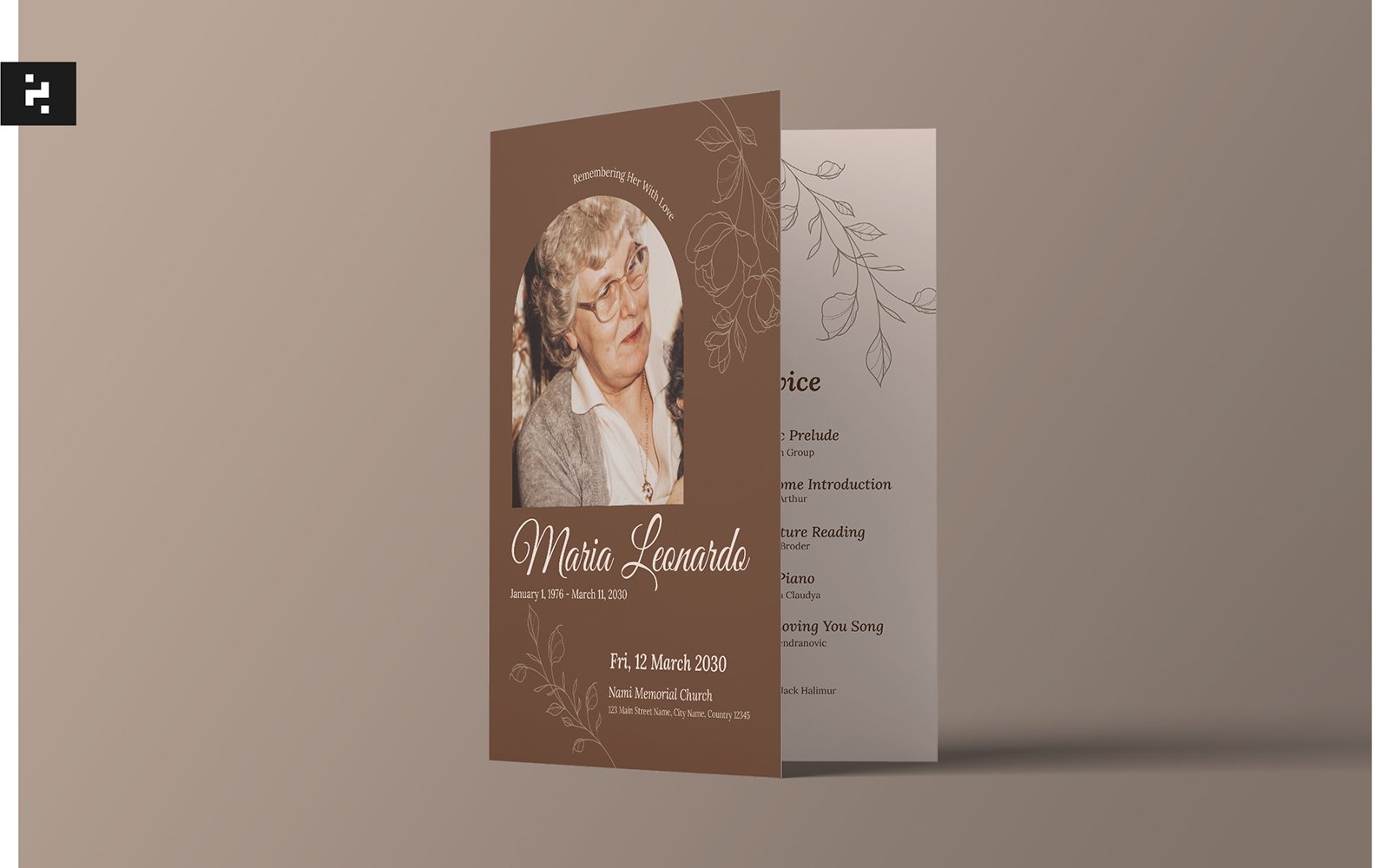Template #406185 Floral Funeral Webdesign Template - Logo template Preview
