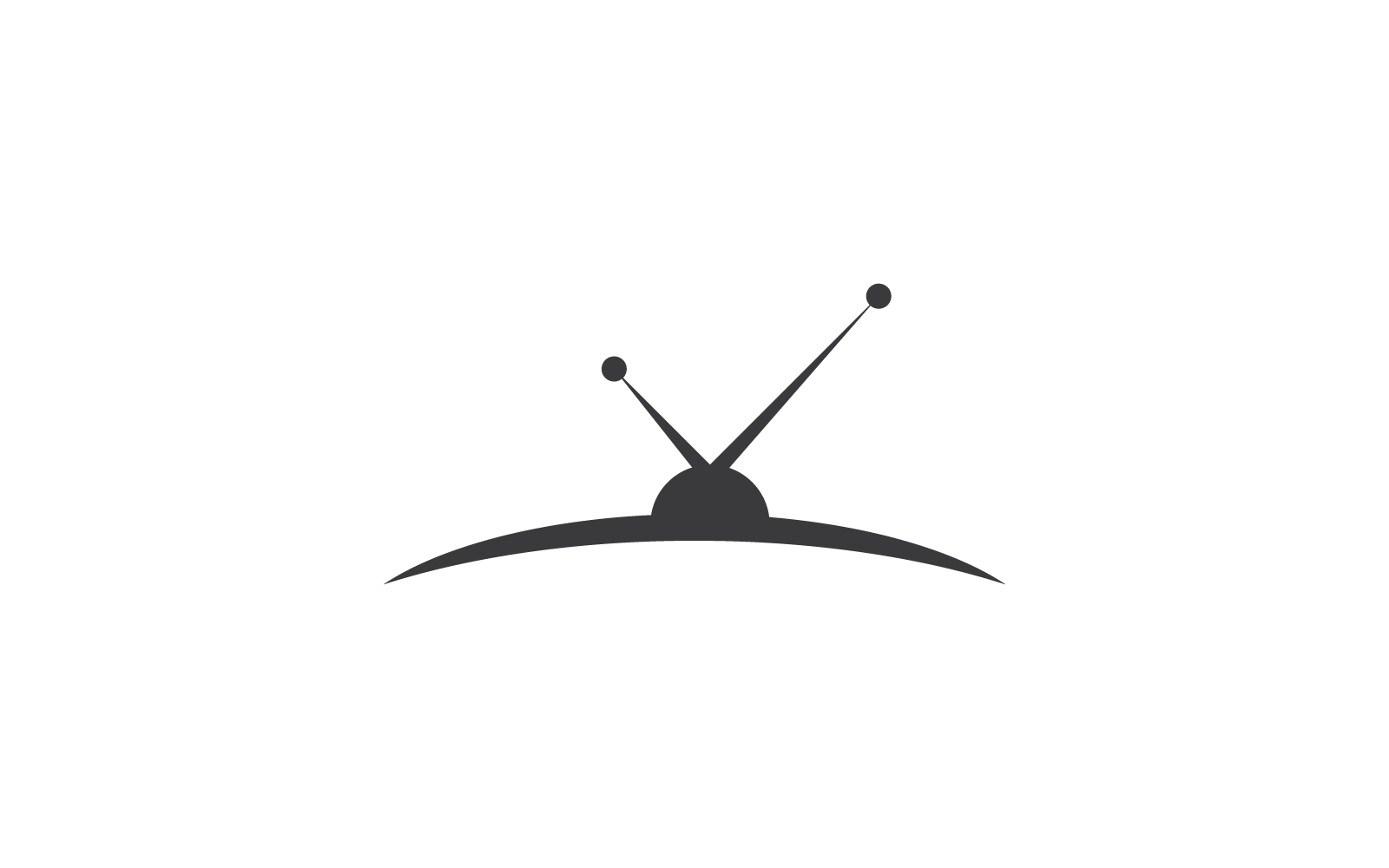 Design plano do logotipo do vetor de ilustração de TV