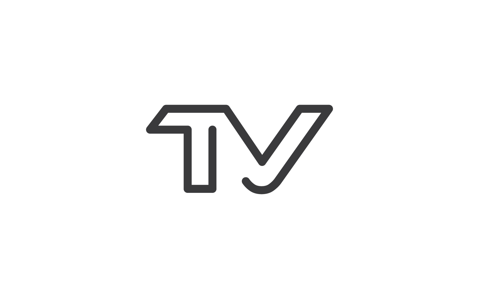 Telewizor ikona ilustracja logo Płaska konstrukcja
