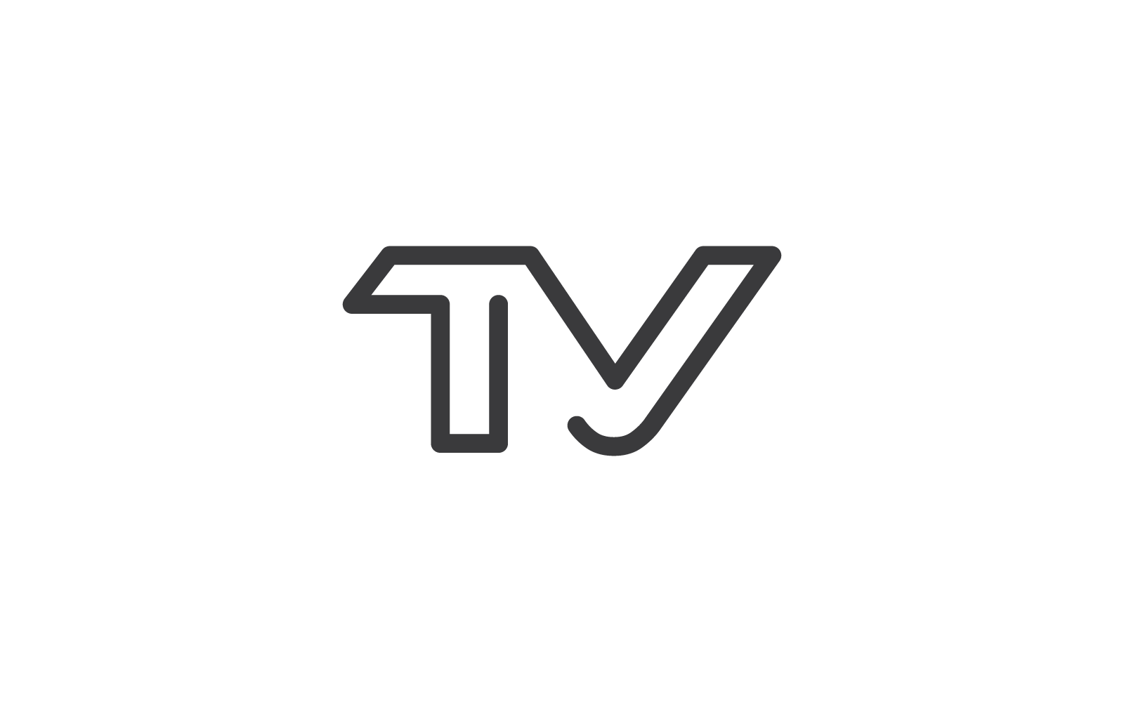 TV logó illusztráció ikon lapos kivitel