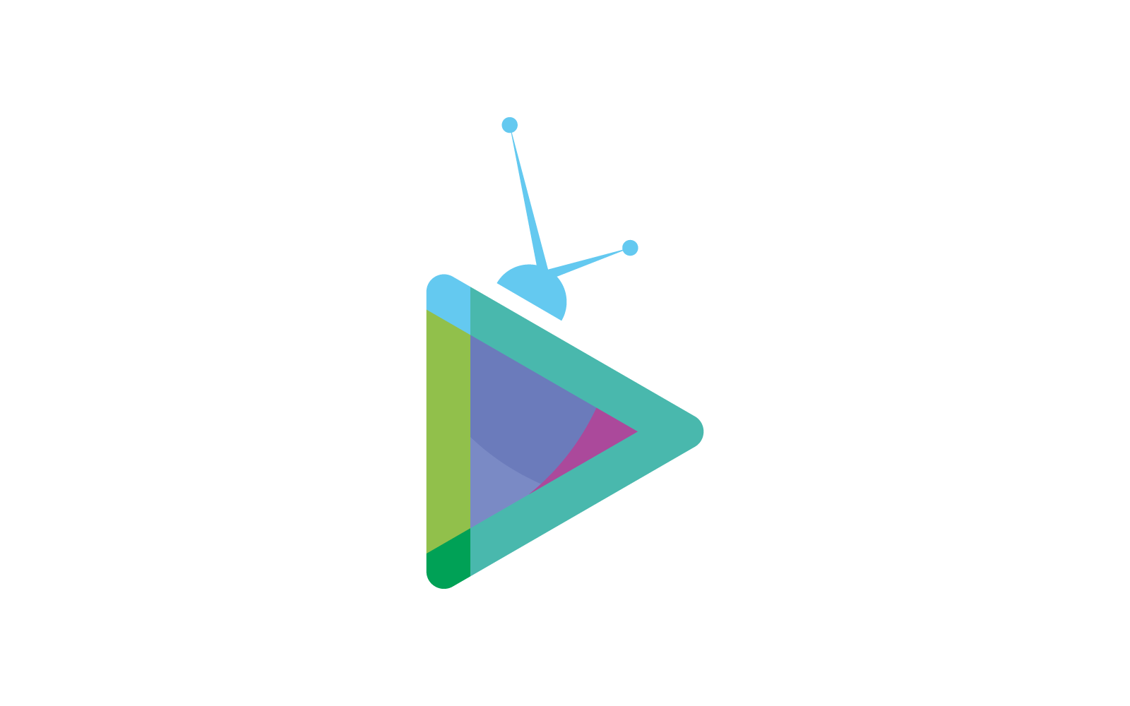 TV logo vector illustration icon flat design