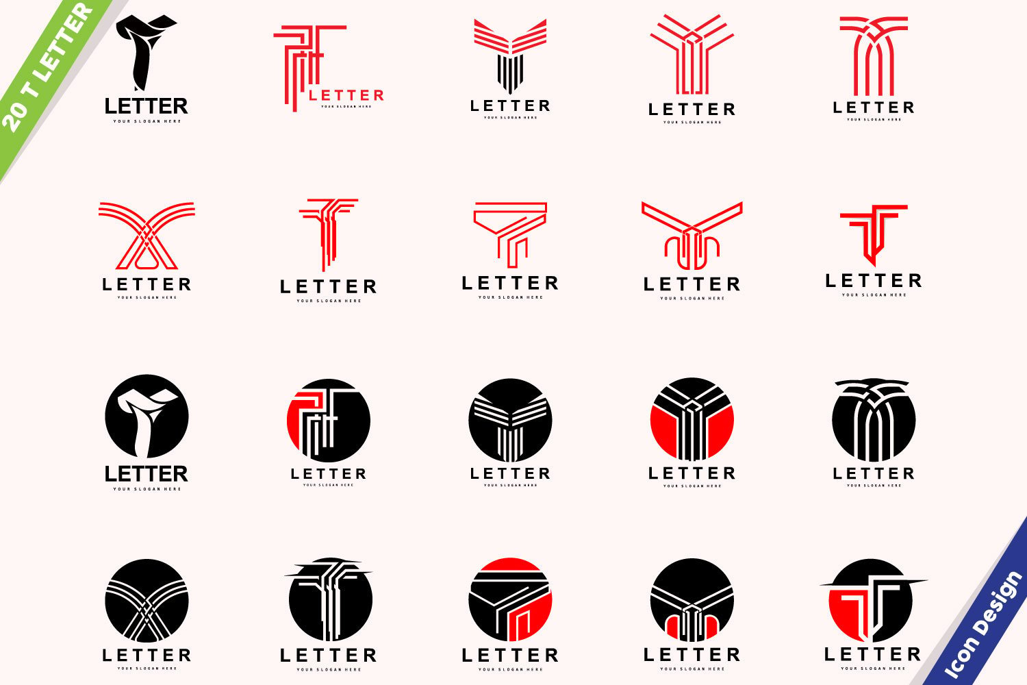 Kit Graphique #406255 T Letter Divers Modles Web - Logo template Preview