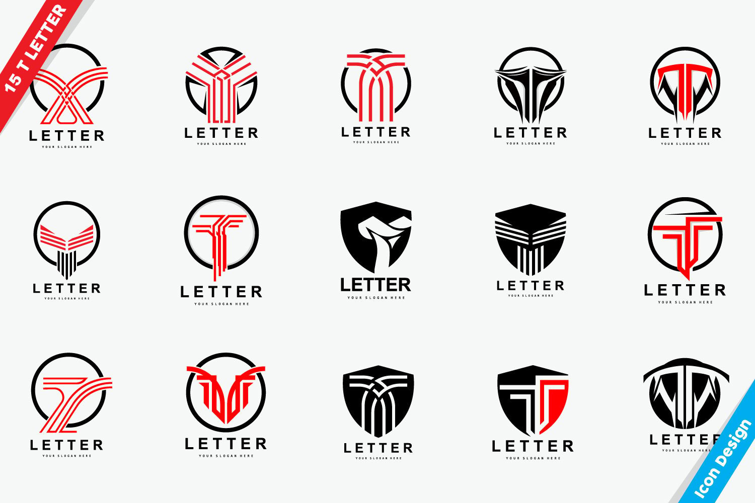 Kit Graphique #406256 T Letter Divers Modles Web - Logo template Preview