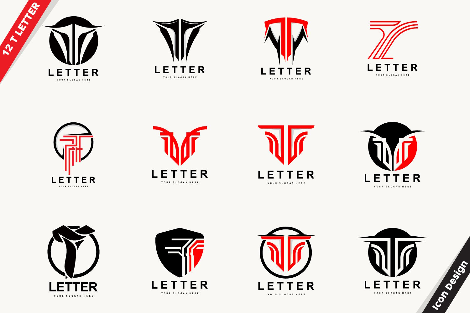 Kit Graphique #406257 T Letter Divers Modles Web - Logo template Preview