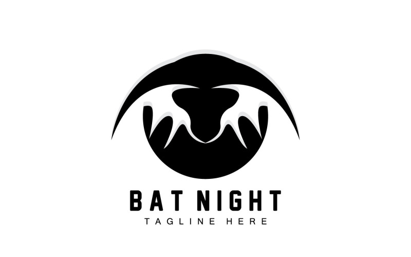 Bat Logo Hanging Bat Animal Vector v8 Logo Template