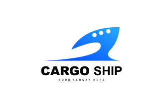 Cargo Ship Logo Fast Vector v3