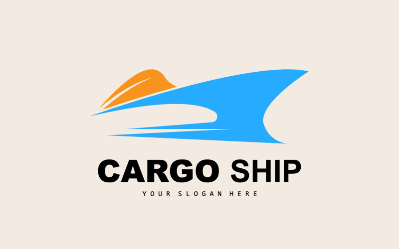 Cargo Ship Logo Fast Vector v5 Logo Template