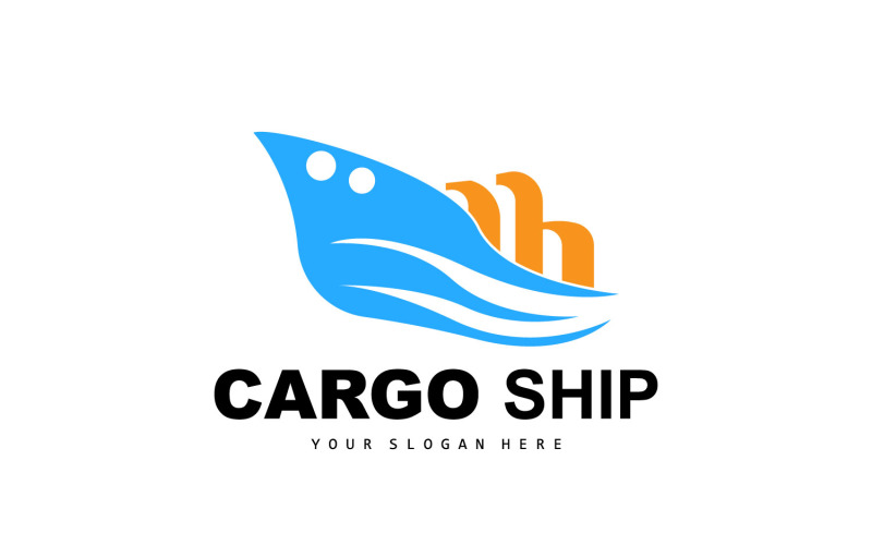 Cargo Ship Logo Fast Vector v6 Logo Template