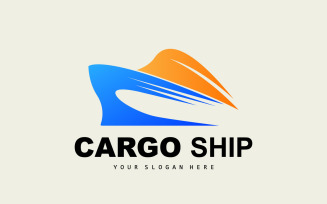 Cargo Ship Logo Fast Vector v7
