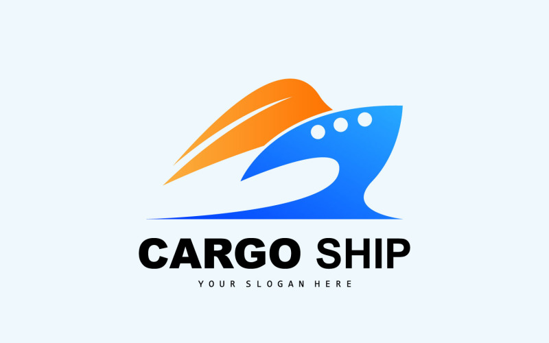 Cargo Ship Logo Fast Vector v8 Logo Template