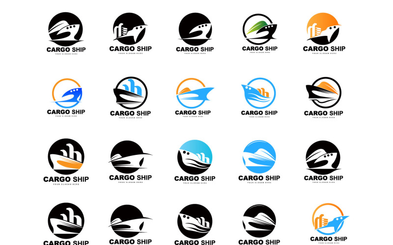 Cargo Ship Logo Fast Vectorv1 Logo Template