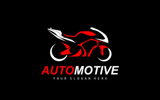 Motorcycle Logo MotoSport Vehicle Vector V10