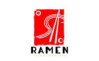 Noodle Logo Ramen Vector Chinese Food v10