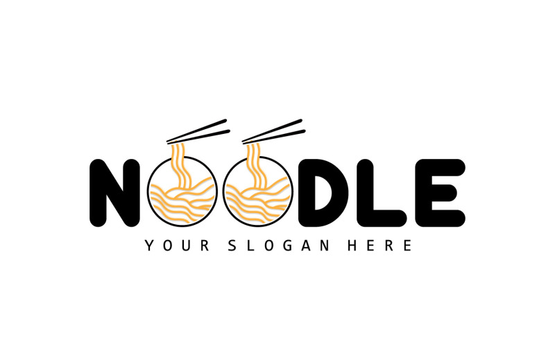 Noodle Logo Ramen Vector Chinese Food v4 Logo Template