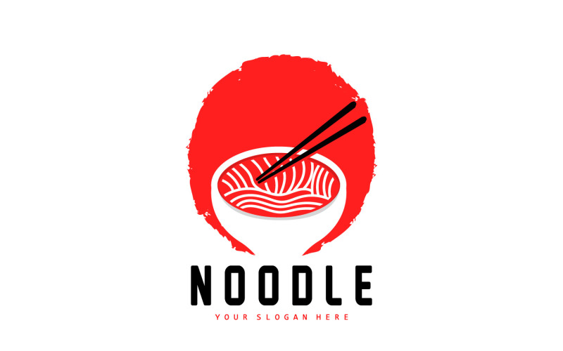 Noodle Logo Ramen Vector Chinese Food v5 Logo Template