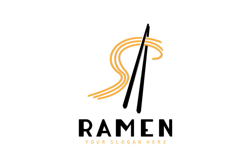 Noodle Logo Ramen Vector Chinese Food v8 Logo Template