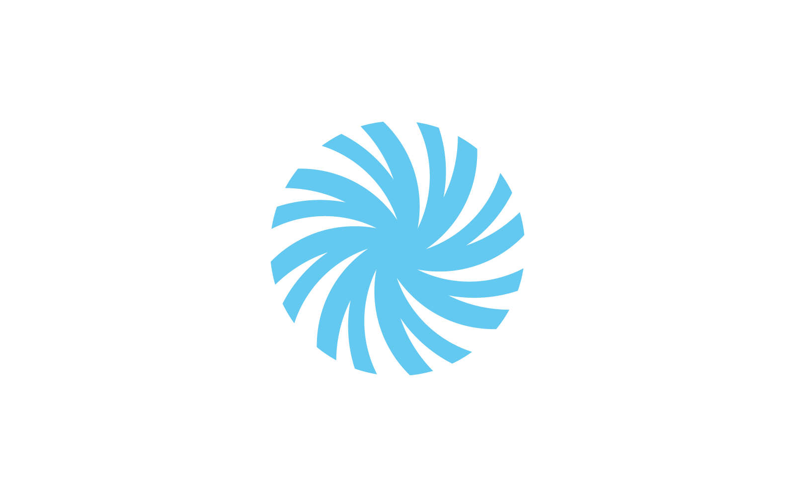 Business logo, vortex, wave and spiral flat design