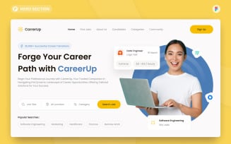 CareerUp - Job Finder Hero Section Figma Template