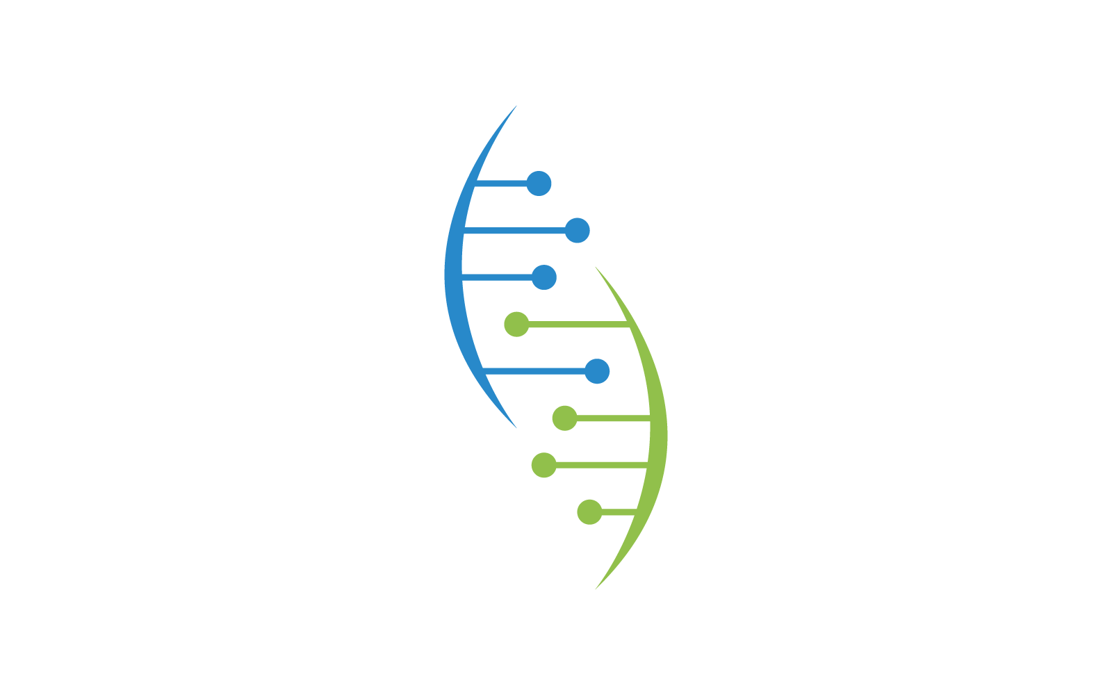 Design de vetor de ícone de logotipo de ilustração de DNA