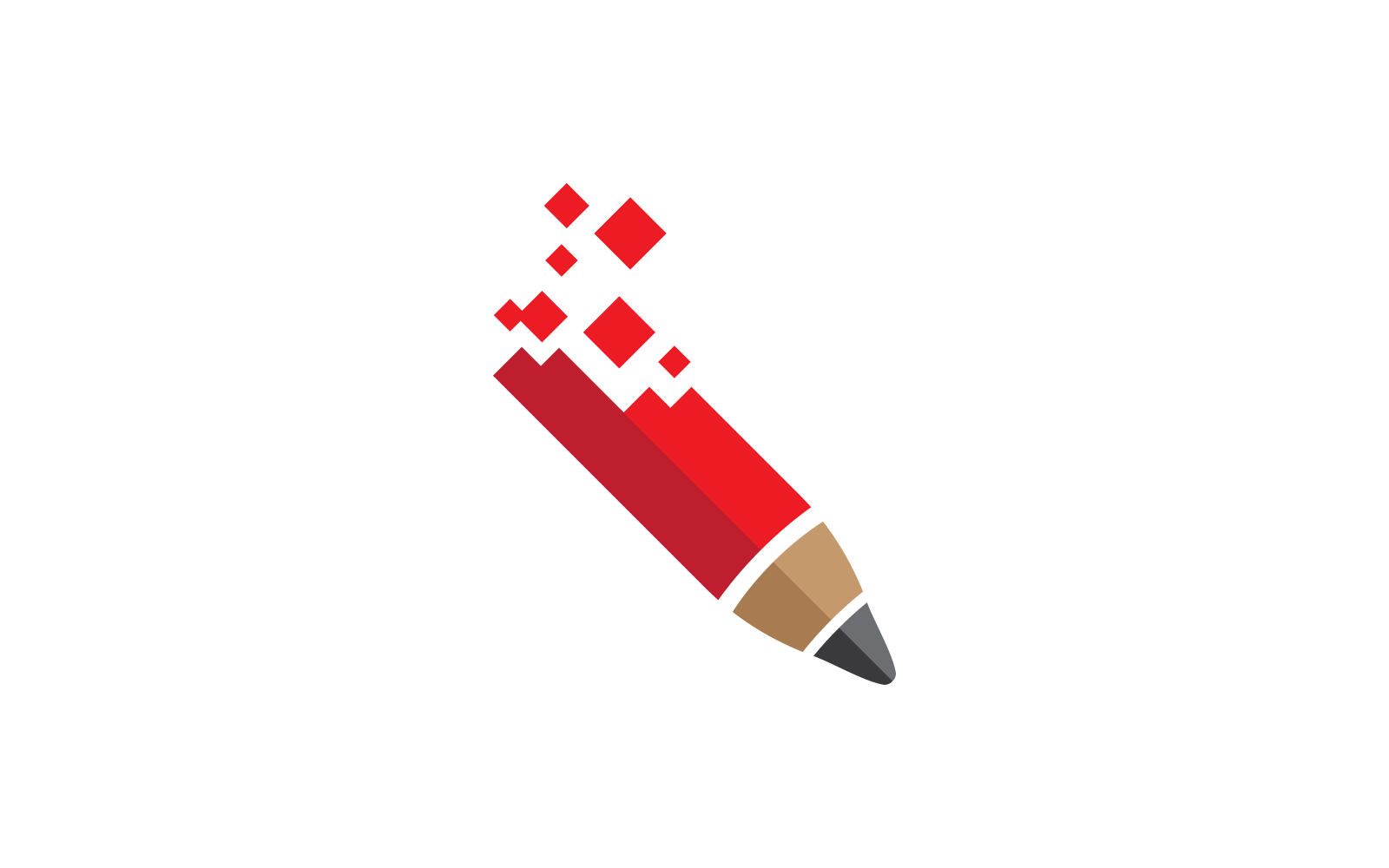 Digital pencil logo illustration vector flat design