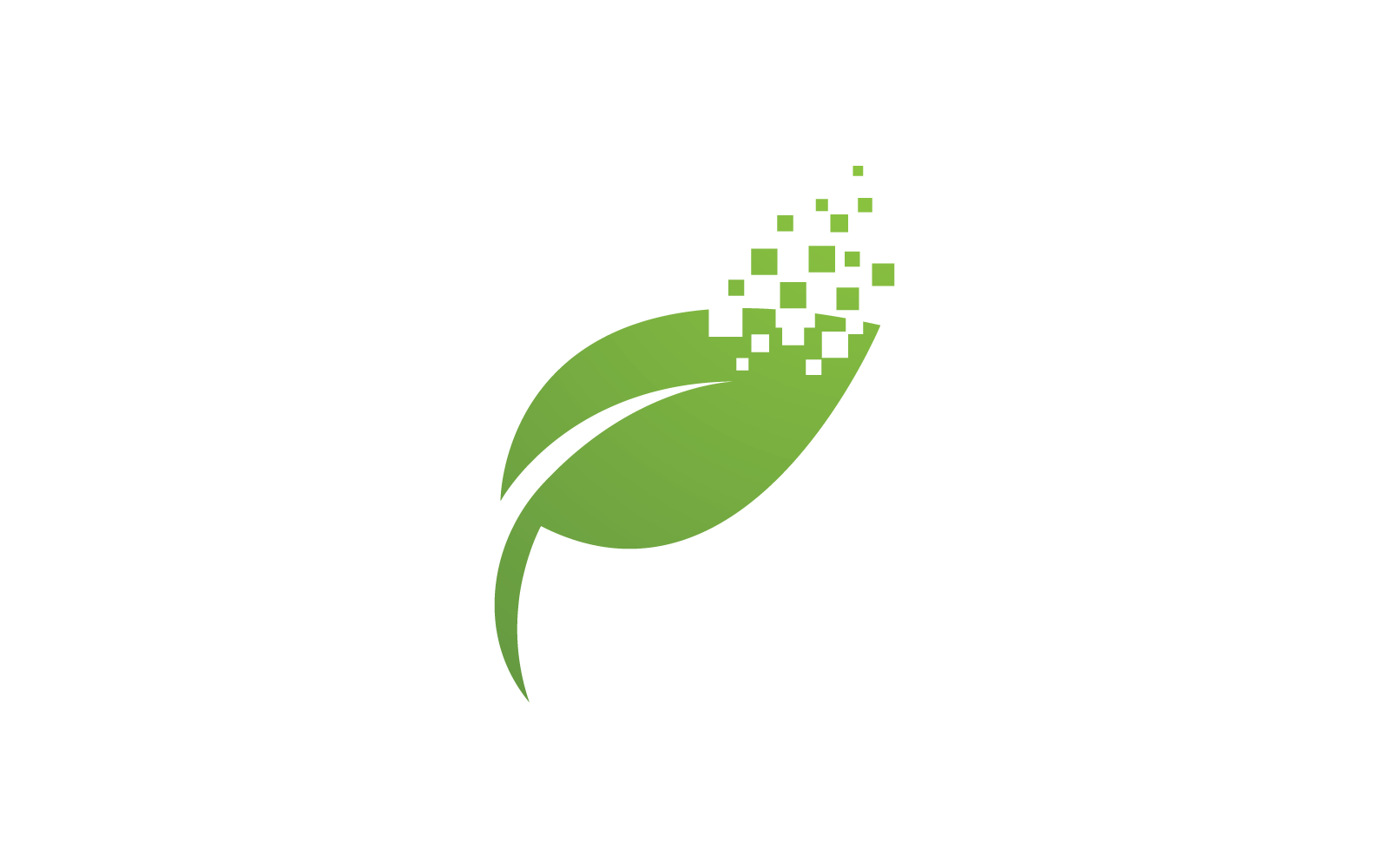 Diseño de logotipo de ilustración de hoja de píxeles