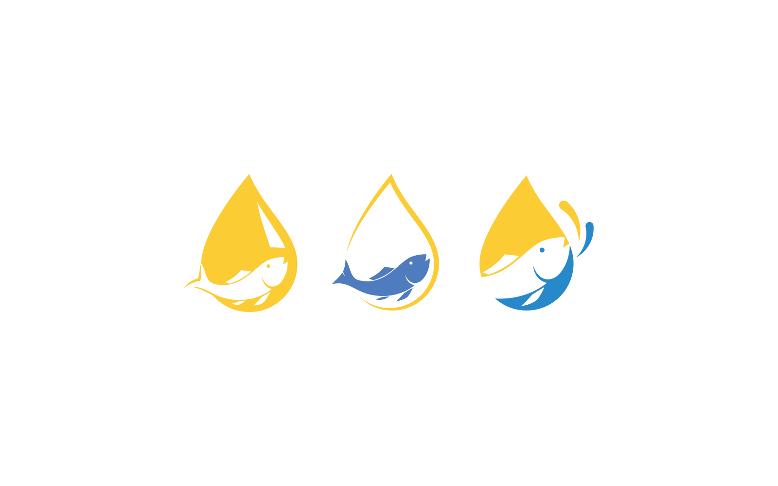 Fish oil flat design logo vector illustration template